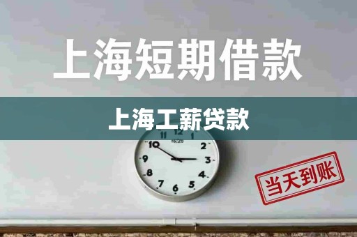 上海工薪贷款 上海工薪贷款